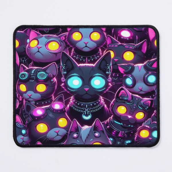Item preview, Cyberpunk Cats Crowd designed and sold by Imaginarium of Chaos falcon88 .