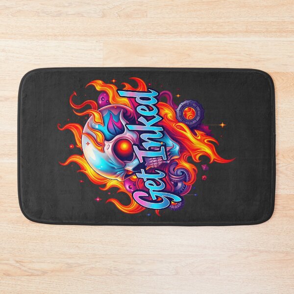 Item preview, Get Inked Cool Fire Skull Tattoo Design  designed and sold by TheArtOfPat.