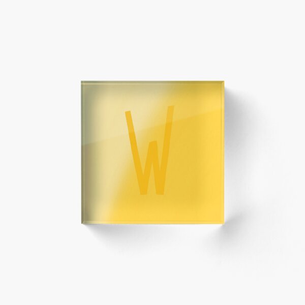Item preview, Yellow W with Gradient Background designed and sold by MusicQueen17.