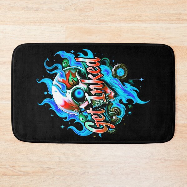 Item preview, Get Inked Cool Fire Skull Tattoo Design  designed and sold by TheArtOfPat.