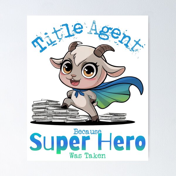 Item preview, Title Agent Because Super Hero Was Taken - Goat Superhero Design designed and sold by Wicked Title.