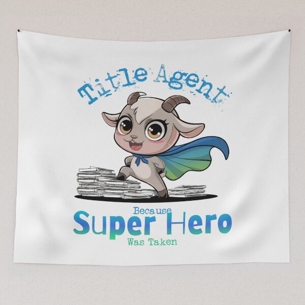 Item preview, Title Agent Because Super Hero Was Taken - Goat Superhero Design designed and sold by Wicked Title.