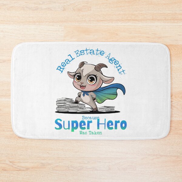 Item preview, Real Estate Agent Because Super Hero Was Taken - Goat Superhero designed and sold by Wicked Title.