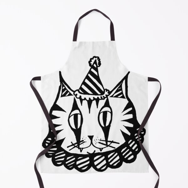 Item preview, Greyscale Tattoo Style Circus Carnival Jester Clown Cat designed and sold by KayTurtless.