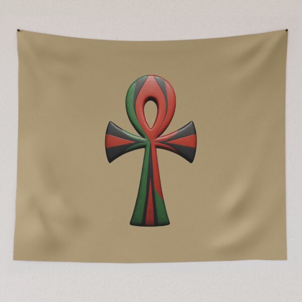 Item preview, RBG Ankh Cross Design Red Black and Green designed and sold by AnkhLyfeApparel.