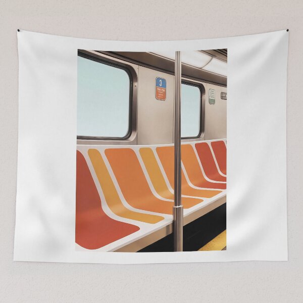 Item preview, New York Subway Art Print, Iconic NYC Wall Art, Subway Train Illustration, Manhattan Travel Art, Unframed Print, Minimal Modern Wall Art designed and sold by apixelwall.
