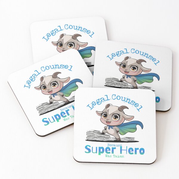 Item preview, Legal Counsel Because Super Hero Was Taken - Goat Superhero designed and sold by Wicked Title.