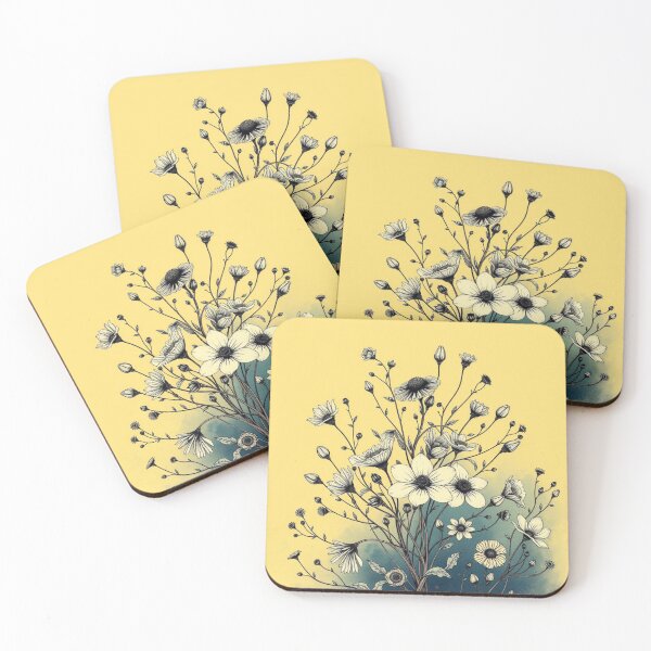 Item preview, minimalistic ink flower art designed and sold by melissabeta.