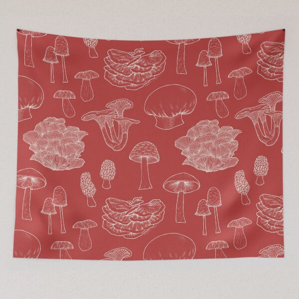 Item preview, Red Mushroom Pattern designed and sold by Elizabeth Weglein.