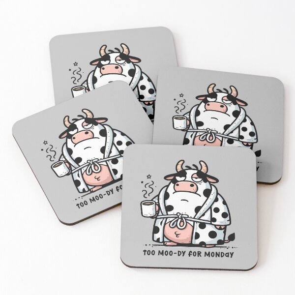 Item preview, Cow in a Robe Drinking Coffee designed and sold by FrozenRoscoe.