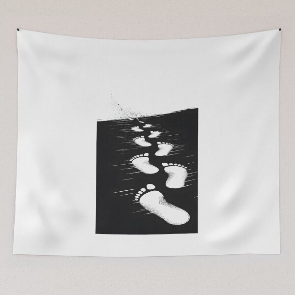 Item preview, Footprints Wandering in the Sand designed and sold by Idea-Artwork.