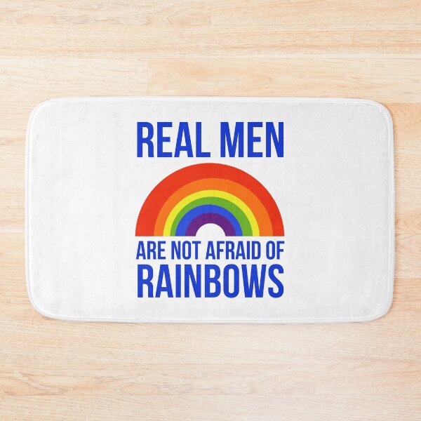 Item preview, Real men are not afraid of rainbows  designed and sold by Rachel the Artist .