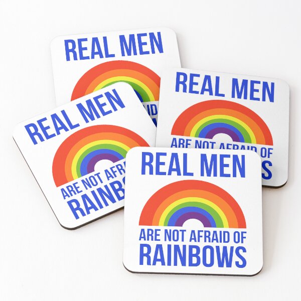 Item preview, Real men are not afraid of rainbows  designed and sold by Rachel the Artist .