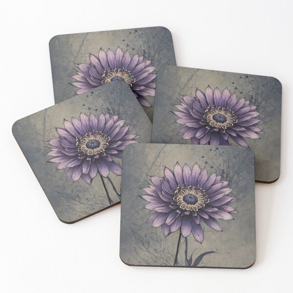 Item preview, ink drawn flower I designed and sold by melissabeta.