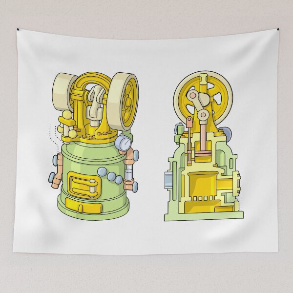 Item preview, Baxter Steam Engine Diagram designed and sold by taylorcustom.
