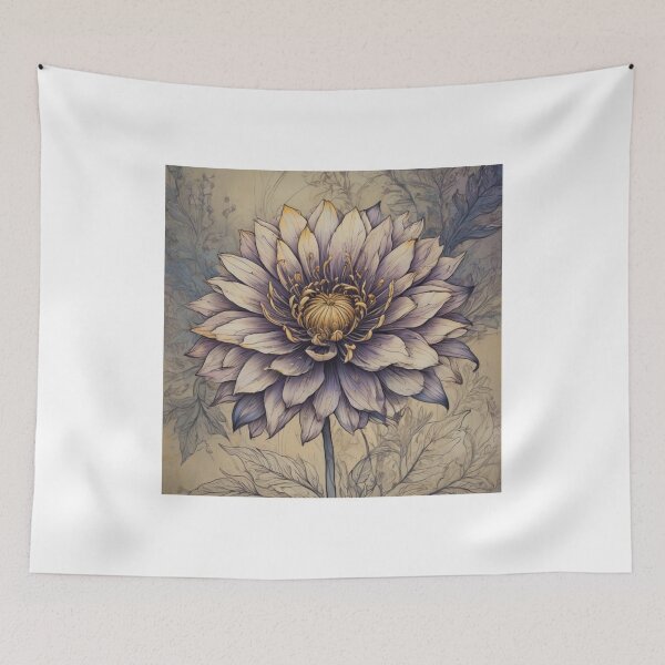 Item preview, ink drawn flower II designed and sold by melissabeta.