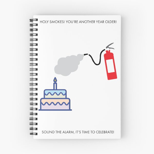 Item preview, Holy Smokes Funny Fire Extinguisher Birthday card designed and sold by kyravreeland.