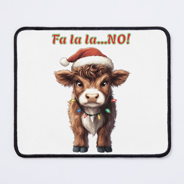 Item preview, Grumpy Christmas Highland Cow designed and sold by QuirkyChicArts.