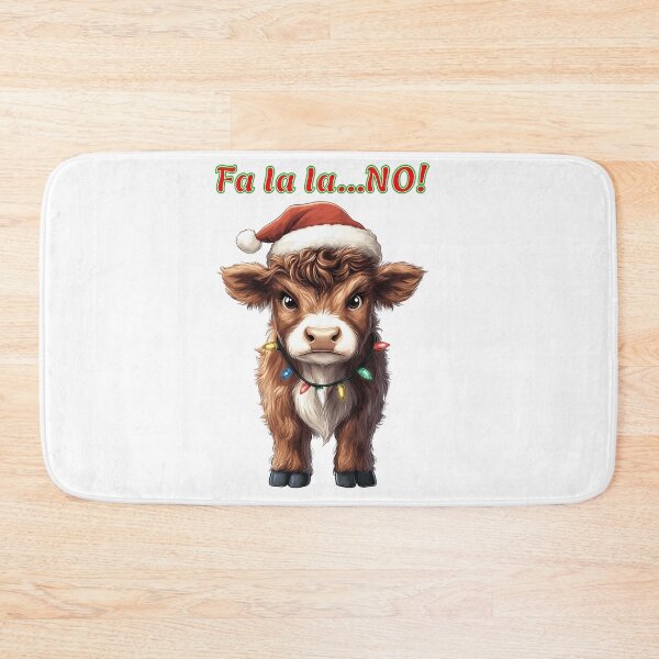 Item preview, Grumpy Christmas Highland Cow designed and sold by QuirkyChicArts.