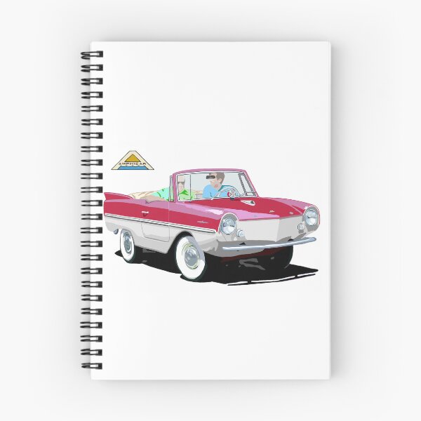 Item preview, Red and white colored Amphicar designed and sold by avenueart01.