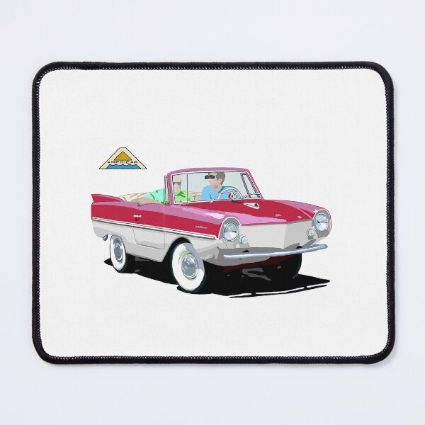 Item preview, Red and white colored Amphicar designed and sold by avenueart01.