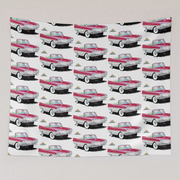 Item preview, Red and white colored Amphicar designed and sold by avenueart01.