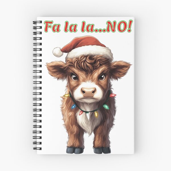Item preview, Grumpy Christmas Highland Cow designed and sold by QuirkyChicArts.