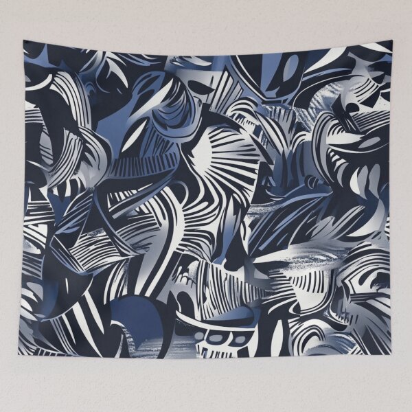 Item preview, Abstract Navy Blue Pattern designed and sold by HausKatz.