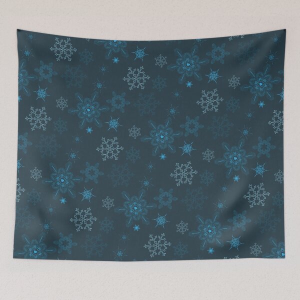 Item preview, Snowflake winter blue seamless pattern designed and sold by ZerNatR.