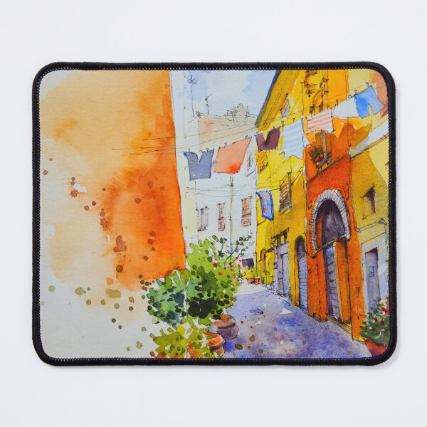 Item preview, I drew a beautiful alley in Europe with a watercolor. designed and sold by Jennywatercolor.