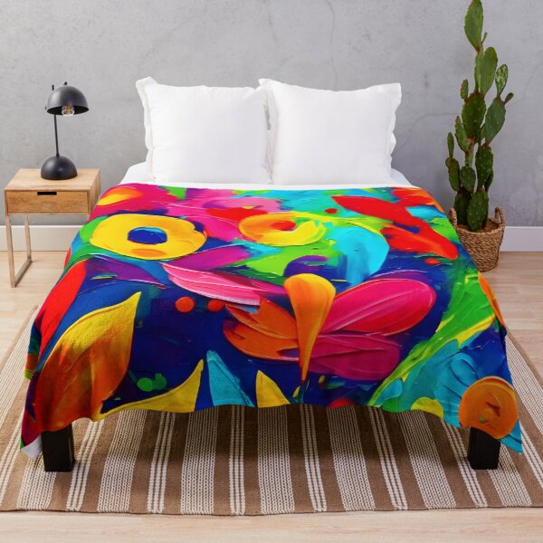 Item preview, Vibrant Floral Fantasy Painting designed and sold by Health And Fitness Posts e-Store.