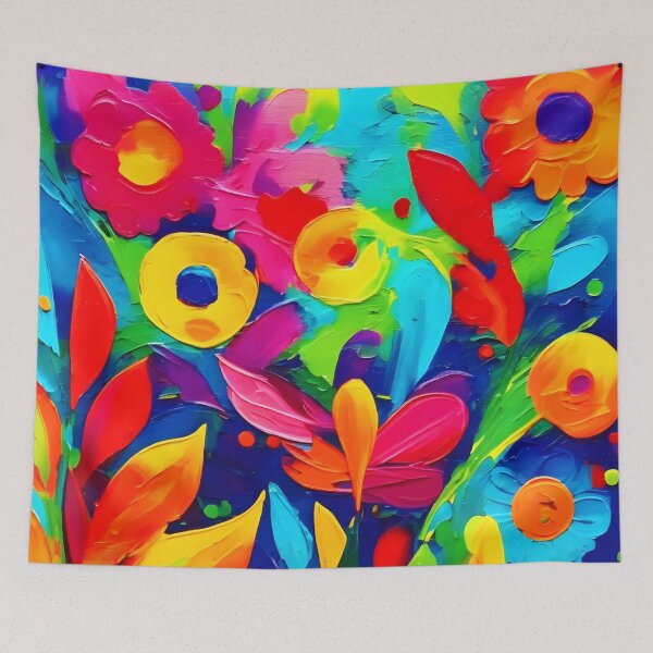 Item preview, Vibrant Floral Fantasy Painting designed and sold by Health And Fitness Posts e-Store.