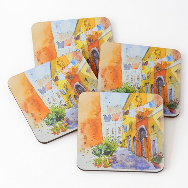 Item preview, I drew a beautiful alley in Europe with a watercolor. designed and sold by Jennywatercolor.