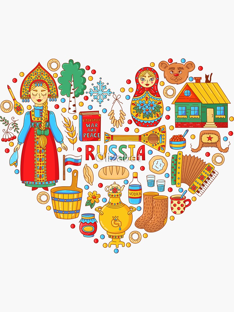 Thumbnail 3 of 3, Sticker, From Russia with love designed and sold by Olizabet.
