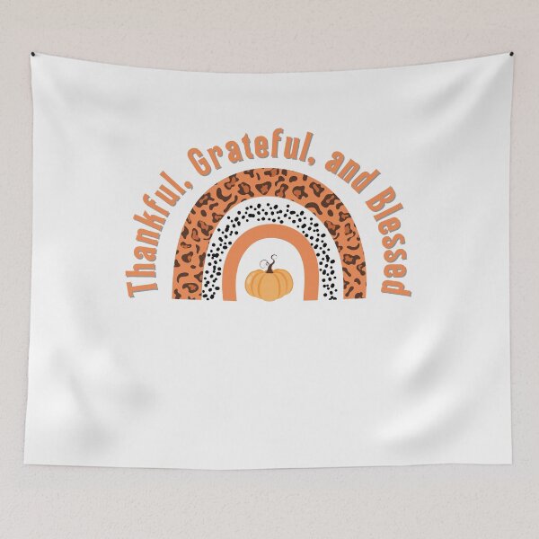 Item preview, Rainbow Fall Thanksgiving Pumpkin Family Thankful Grateful and Blessed A Colorful Thanksgiving designed and sold by Loyaltees Apparel.