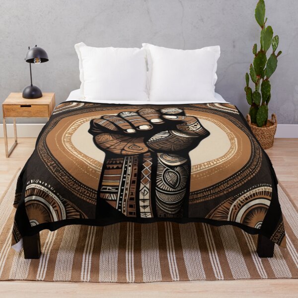 Item preview, African Kente Black Fist Design 2 designed and sold by AnkhLyfeApparel.
