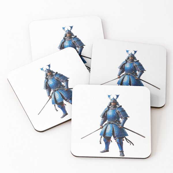 Item preview, A blue samurai warrior stands with his sword raised, ready to fight designed and sold by PWDigitalArt.