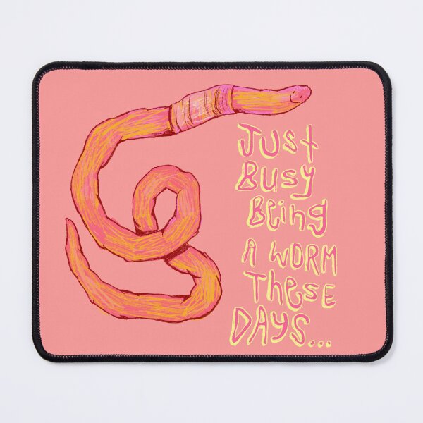 Item preview, Just busy being a worm these days // worm drawing  designed and sold by Dirt-flavor.