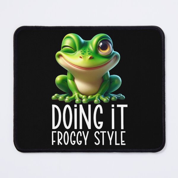 Item preview, Froggy style - funny winking cartoon frog designed and sold by EvergreenWhimsy.