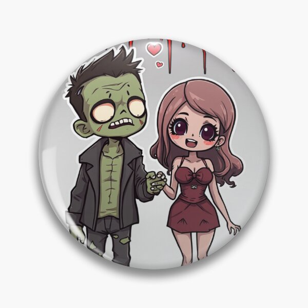 Item preview, Happy Halloween Zombie Couple  designed and sold by KnottyToons.