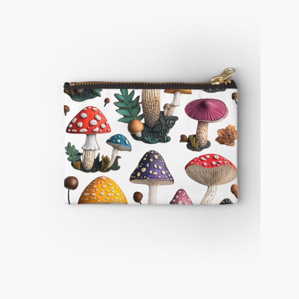 Item preview, Whimsical mushroom-themed pin set with colorful toadstools, chanterelles, and shiitakes, featuring enchanting nature details. designed and sold by Jasava Shop.