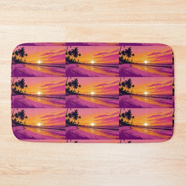 Item preview, Pink, Purple & Orange Beach Sunset Landscape designed and sold by NeutrinoJem.