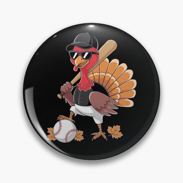 Item preview, Cool Turkey Baseball Player Cartoon - Thanksgiving Sports Design designed and sold by love3617.
