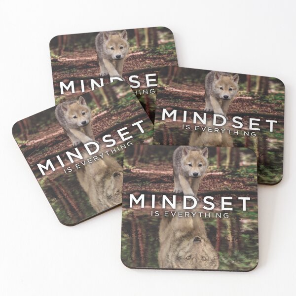 Item preview, Mindset Is Everything, Wolf Inspiration - Success Motivational designed and sold by chantastical.
