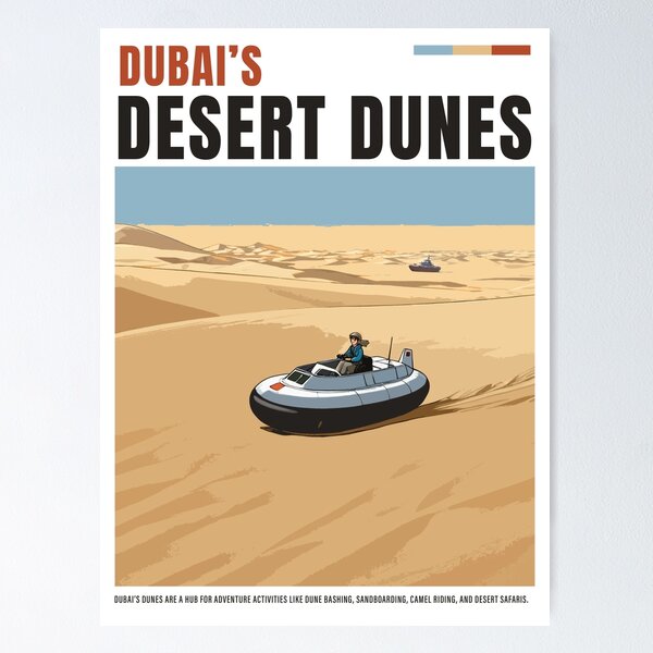 Item preview, Dubais Desert Dunes designed and sold by RetroTraveler.