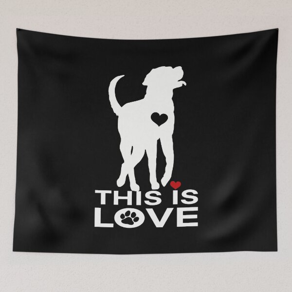 Item preview, This Is Love Happy Labrador Dog designed and sold by Just-Arts-4U.