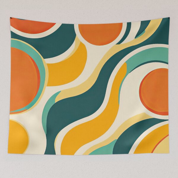 Item preview, Orange Circles and Color Streams designed and sold by Store With Cool Stuff.