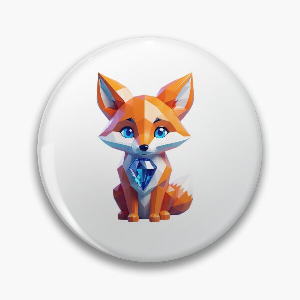 Item preview, Geometric Fox with Gemstone Heart designed and sold by KiEgon.