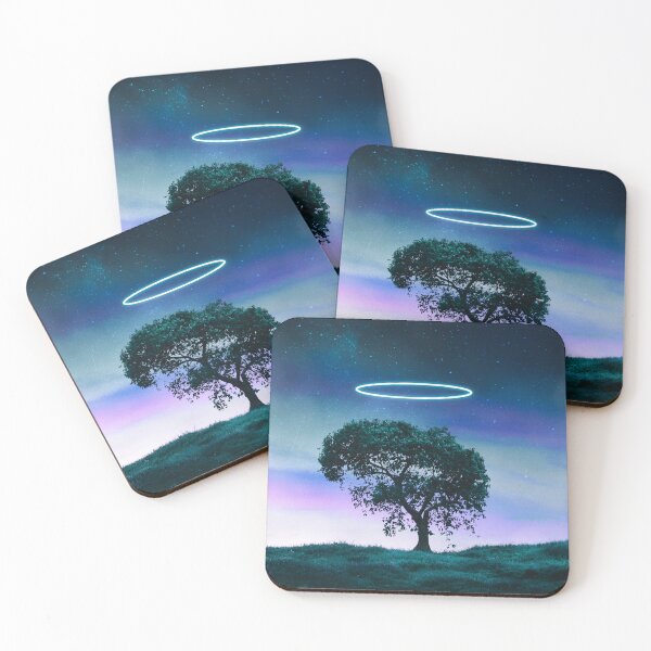 Item preview, Isolated Mystical Tree Under Starry Sky with Glowing Halo designed and sold by emaotx.