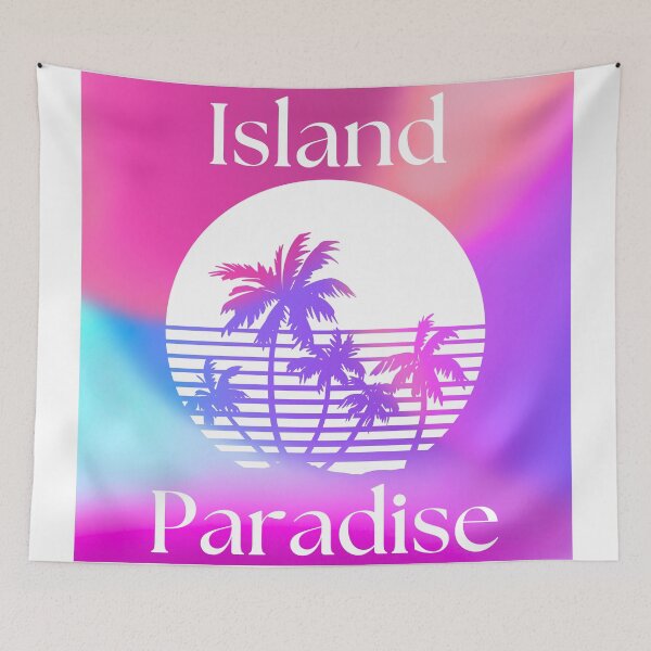 Item preview, Retro Island Paradise Sunset with Vibrant Palm Silhouette designed and sold by Fredster1966.